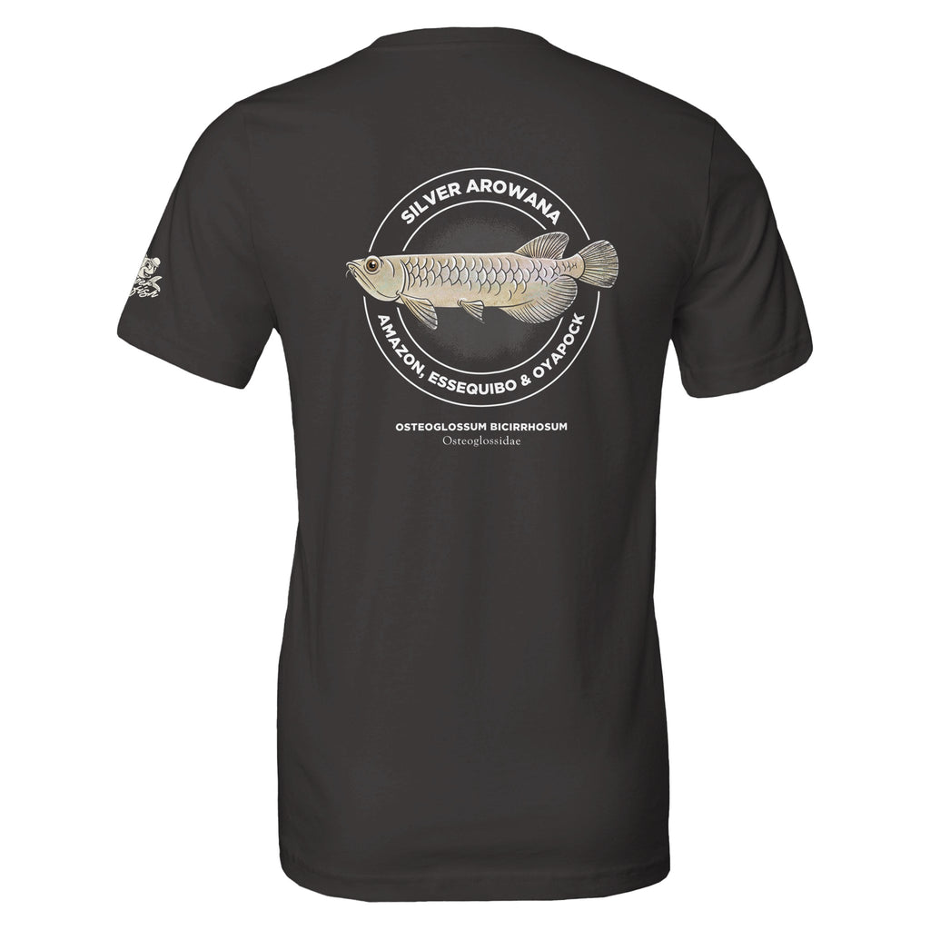 Silver arowana fish print t shirt
